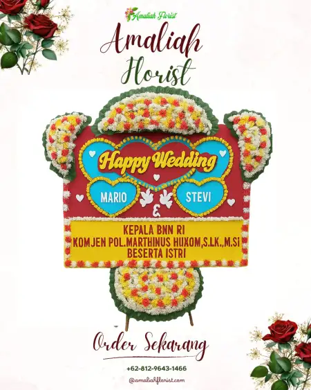 Papan Bunga Pernikahan Gandayasa
